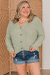 On A Cloud Knit Button Cardigan- Sage