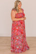 Blissful Thinking Floral Maxi Dress- Coral