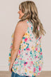Touched My Heart Tiered Floral Tank Top- Ivory