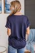 All The Best Short Sleeve Top- Navy