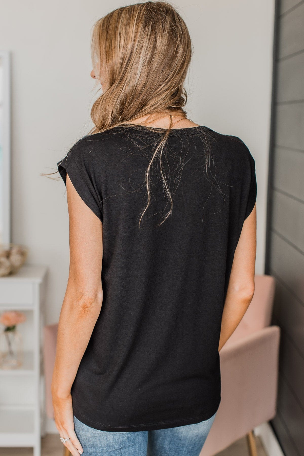 All In Favor Knit Top- Black