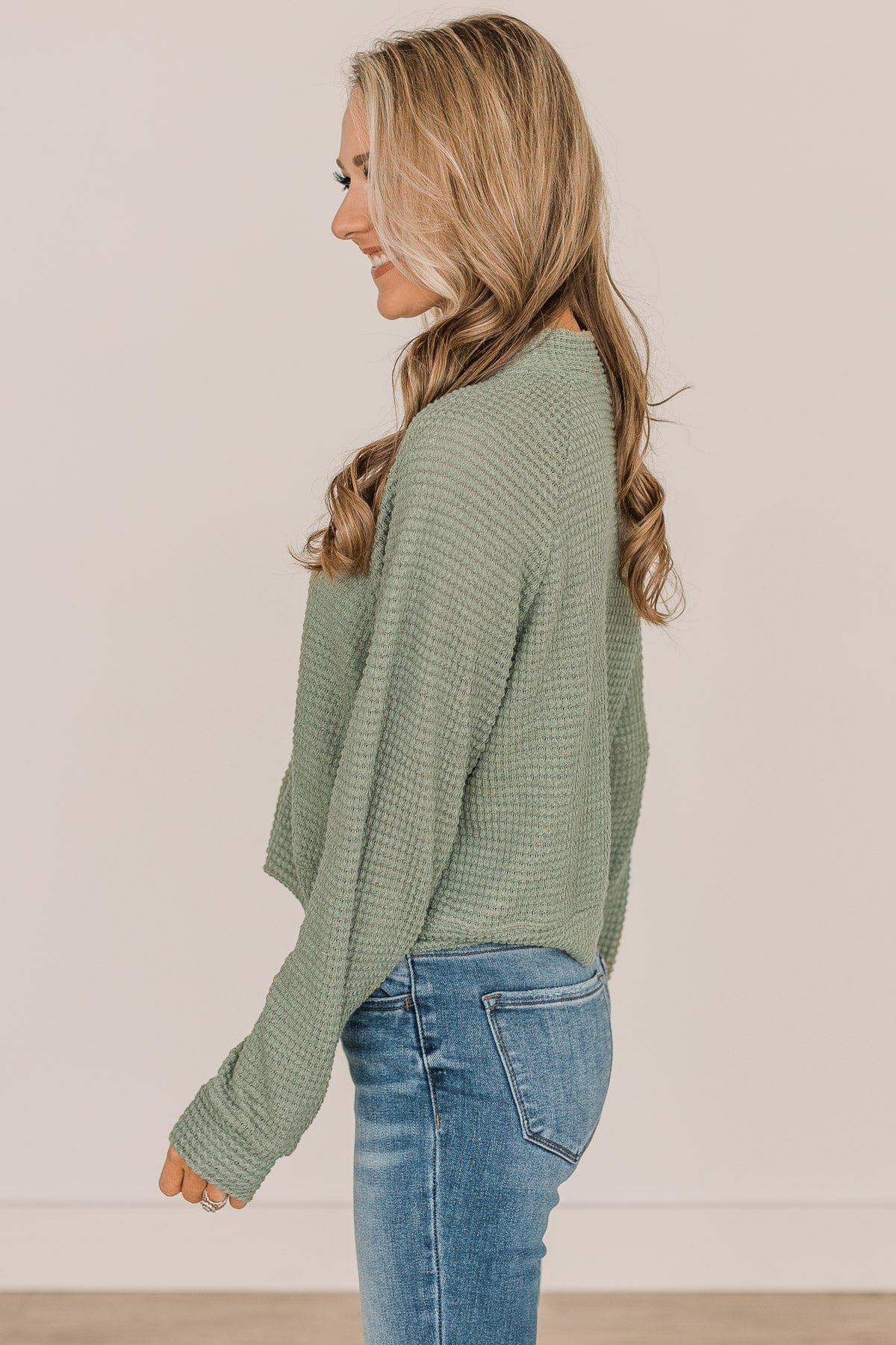 Lifelong Memories Knit Button Cardigan- Sage