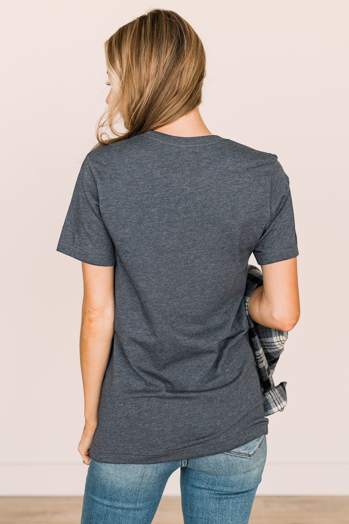 "Wander" Graphic Tee- Heather Navy
