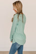 Warmest Love Knit Long Sleeve Top- Mint Blue