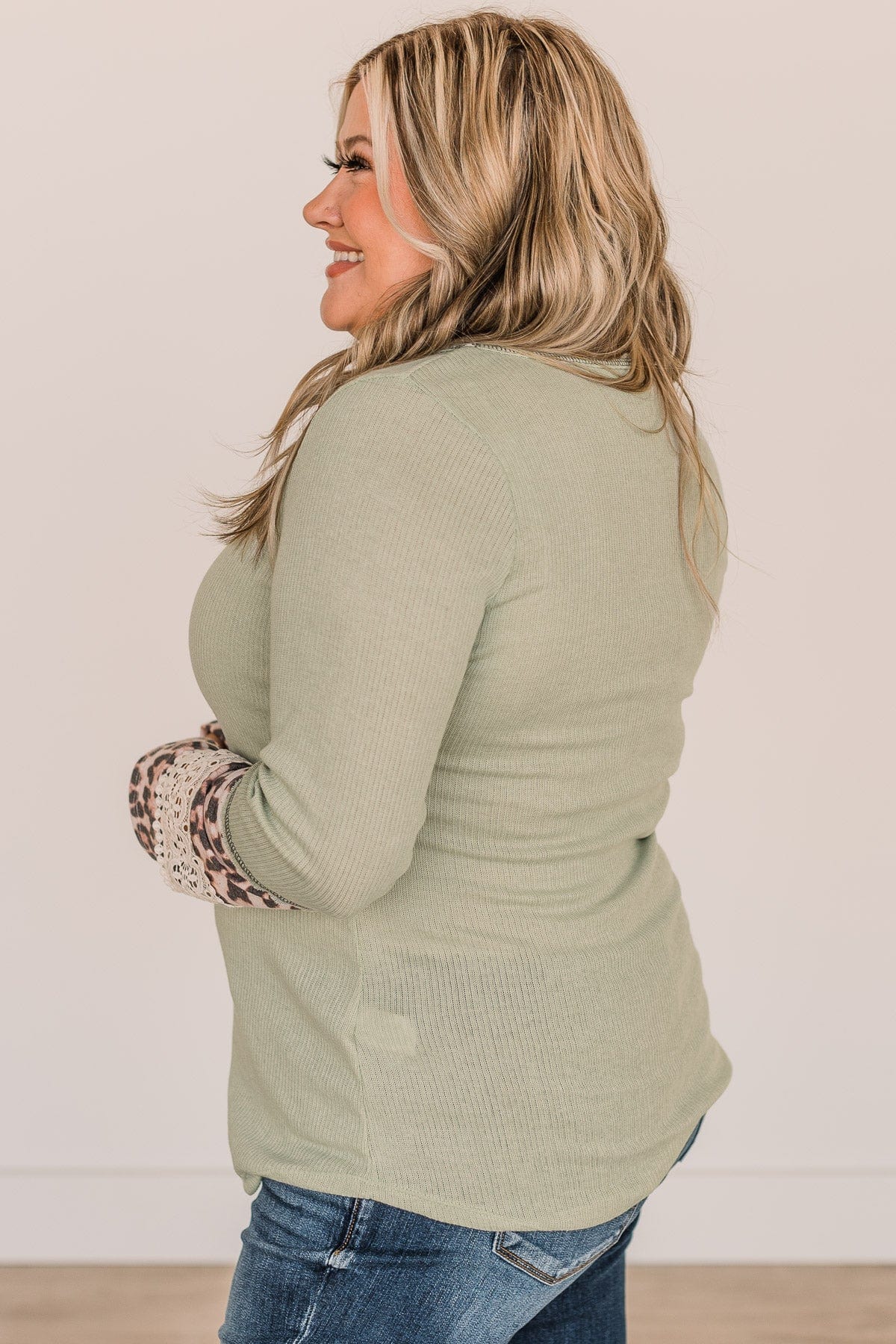 Looking For More Long Sleeve Top- Sage