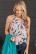 Love You Deeply Sleeveless Floral Top- Cream