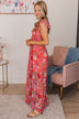 Blissful Thinking Floral Maxi Dress- Coral