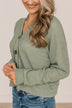 Lifelong Memories Knit Button Cardigan- Sage