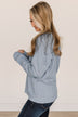 Waiting On Love Knit Top- Light Blue