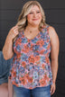 All For This Floral Tank Top- Pink & Blue