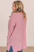 Cozy As Can Be Long Knitted Cardigan- Pink