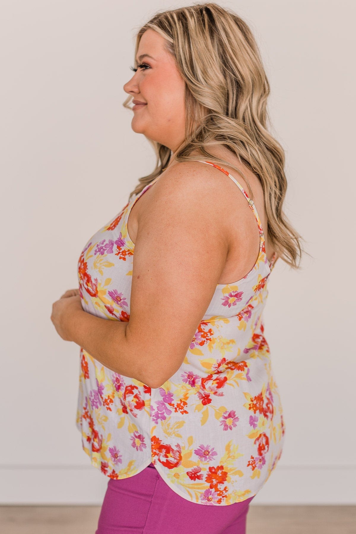 Perfect Days Floral Tank Top- Ivory