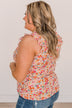 Late Night Romance Floral Knit Top- Pink & Orange