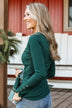 Give Your Best Long Sleeve Henley Top- Hunter Green