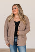 In Good Company Button Cardigan- Mocha