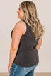 Just Be Yourself Sleeveless Top- Charcoal