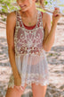 Shine Like The Sun Mesh & Lace Cover Up- Ivory
