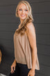 Well Loved Lace Tank Top- Mocha