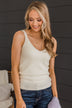 Sweet Intentions Ribbed Knit Tank Top- Ivory