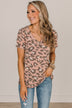 Ways Of The Wild Leopard Top- Mauve