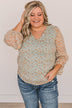 Make It Memorable Floral Blouse- Dusty Blue & Light Yellow