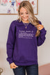 "Homebody" Crew Neck Pullover- Violet