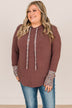 You've Got It Hooded Knit Top- Burgundy