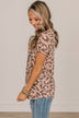 Ways Of The Wild Leopard Top- Mauve