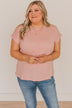 Find Your Shine Short Sleeve Top- Light Pink