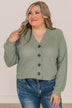 Lifelong Memories Knit Button Cardigan- Sage