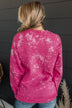 "Not A Morning Person" Crew Neck- Fuchsia