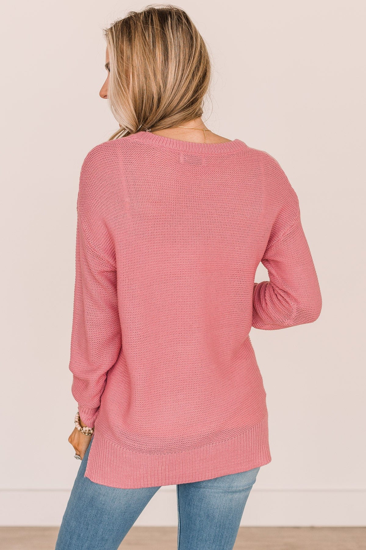 Be Fashionable Knit Sweater- Pink