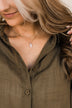 Get Their Attention Necklace & Earring Set- Gold