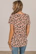 Ways Of The Wild Leopard Top- Mauve
