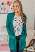 Lovely New Day Open Front Knit Cardigan- Kelly Green
