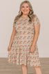 No Rainy Days Floral Tiered Dress- Ivory & Pink