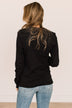 "Always Cold" Long Sleeve Graphic Tee- Black