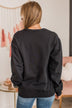 Hugs & Kisses "XOXO" Graphic Pullover- Black