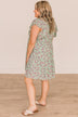 Crack A Smile Floral Dress- Sage & Pink