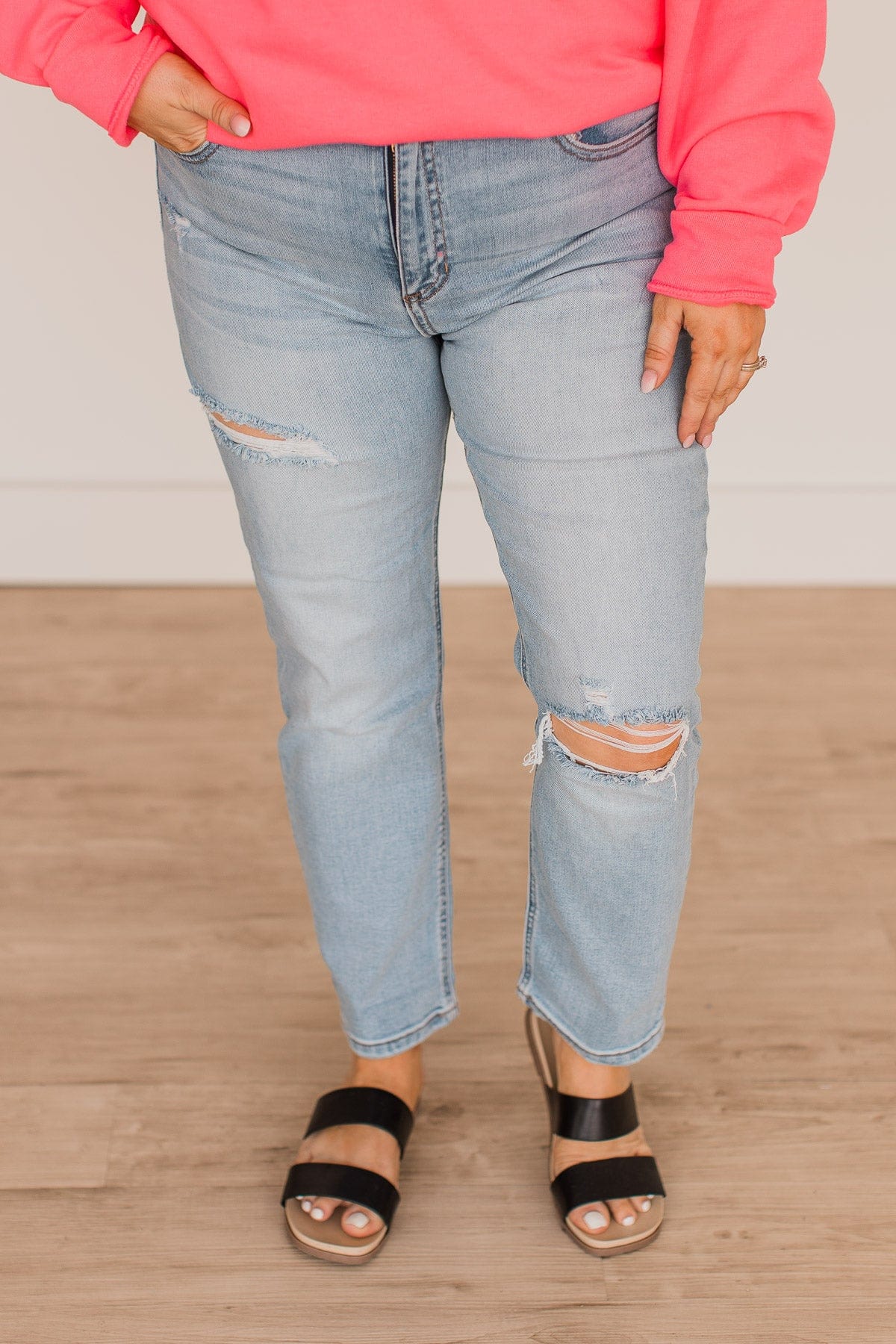 Sneak Peek Cropped Skinny Jeans Monique Wash The Pulse Boutique