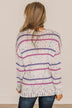 Stay Tuned Confetti Knit Sweater- Ivory & Lavender
