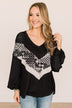 Trying Your Best Long Sleeve Top- Black
