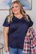 All The Best Short Sleeve Top- Navy