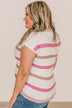 As Always Striped Knit Top- Ivory & Pink