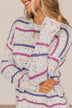 Stay Tuned Confetti Knit Sweater- Ivory & Lavender