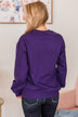"Homebody" Crew Neck Pullover- Violet