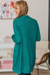 Lovely New Day Open Front Knit Cardigan- Kelly Green