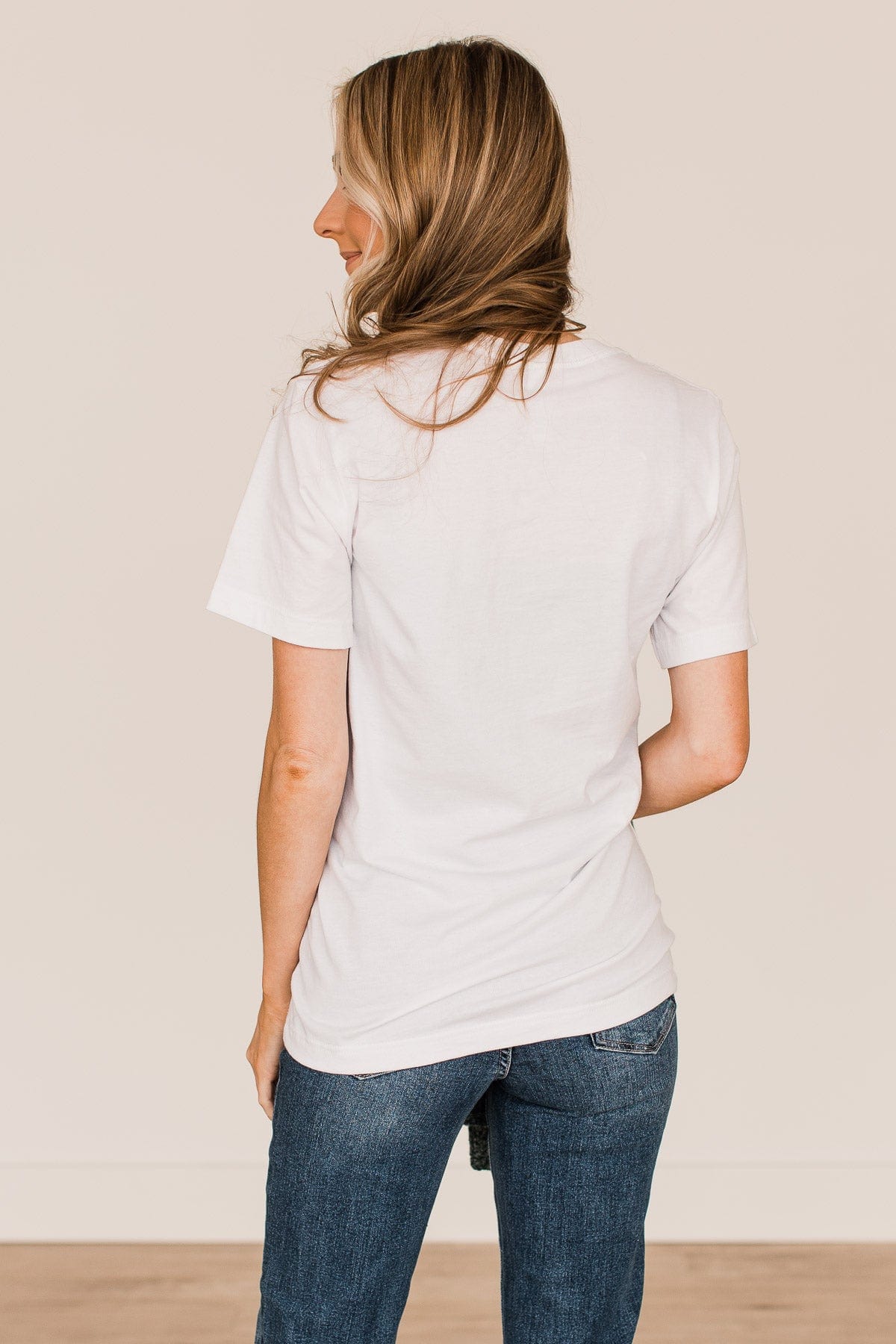 "Holly Jolly" Graphic Tee- White