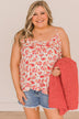 Pretty Petals Floral Tank Top- Ivory & Pink