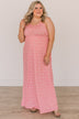 Beaming With Joy Floral Maxi Dress- Pink